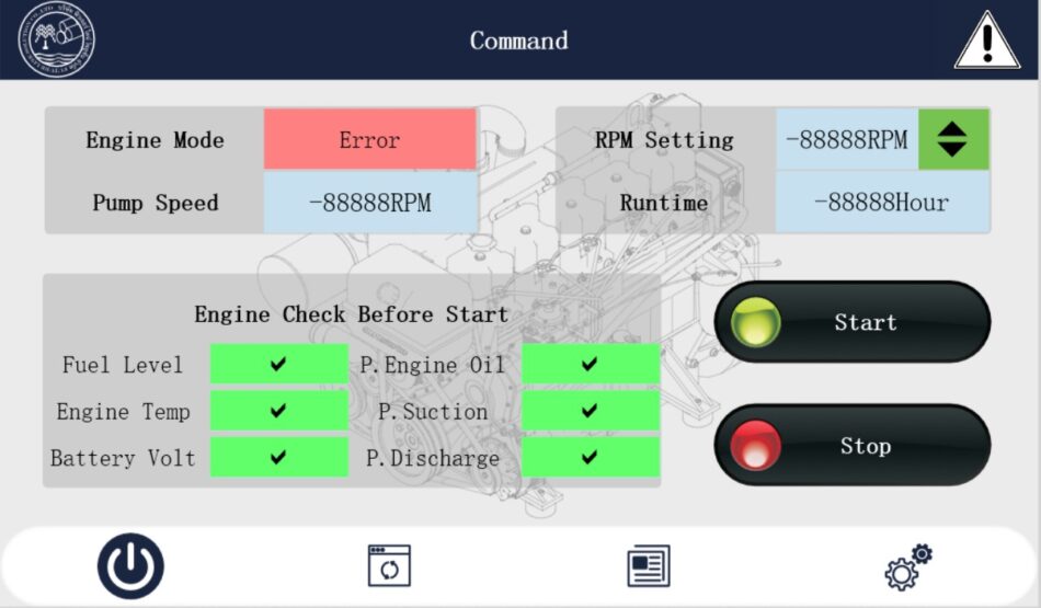 ระบบควบคุมเครื่องสูบน้ำแบบ Touch Screen